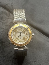 Philippe Charriol Damenarmbanduhr mit gelbgoldenen Akzenten und Brillanten