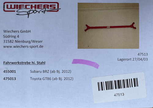 Original wiechers domstrebe - original,