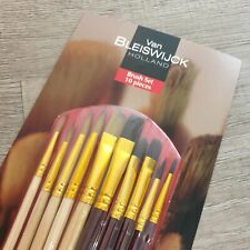 Pinselset 10tlg Mal Pinsel Set für Acryl, Öl, Aquarell Flachpinsel Rundpinsel