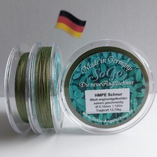 SoGo Angelschnur 8fach gefl./extrem geschmeidig /Ø0,16mm/grün/100-300m/TK 13,7kg