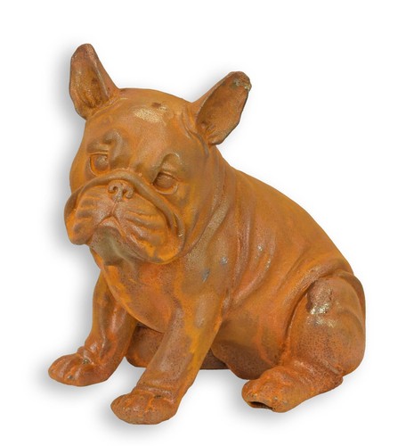 Eine rostige gusseisenfigur - eine,