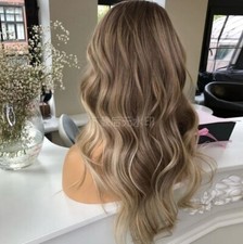 Highlight Aschblonde Echthaar Perücken vorgezupft 13x4 Lace Frontal Perücke