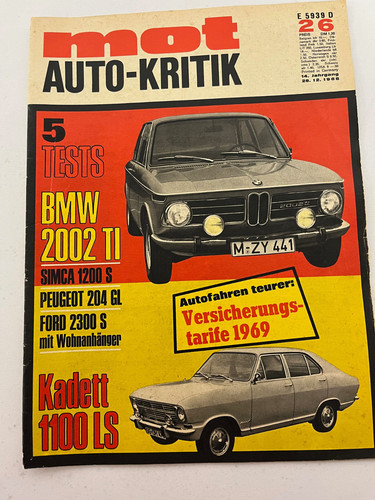 Mot 1968 bmw 2002ti - 26/1968,