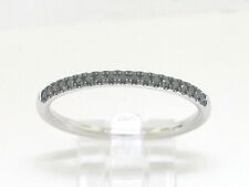 Brillant Memory Ring 585 Weißgold 14Kt Gold 19 schwarze Brillanten total 0,10ct 