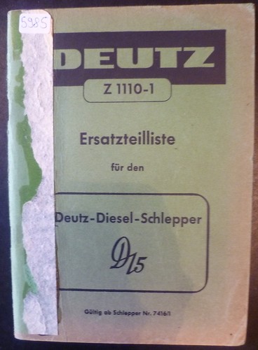 Deutz schlepper d15 - deutz,