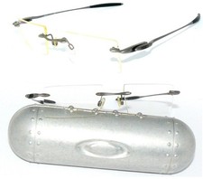 oakley BRILLE GRAU WHY 4 TITANIUM RANDLOS THIRTEEN RIMLESS GESTELL EVADE TORPEDO