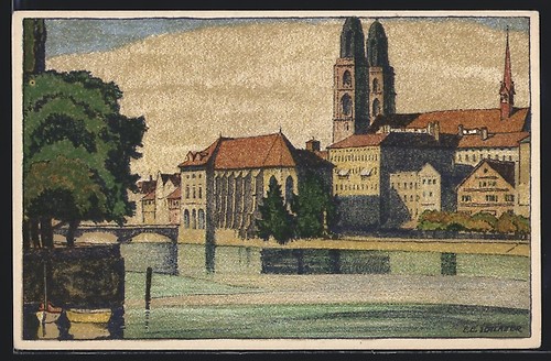 Künstler ernst e - künstler-ak,