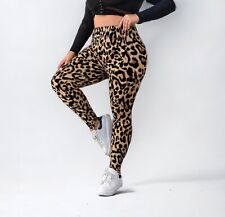 Stoffhose Schlupfhose Animal Print Leggings Leggins Leopardenmuster Gepard 44-52