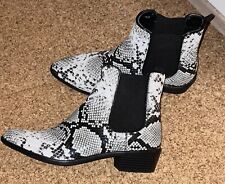 Damen Stiefel Gr.36 Chelsea Catwalk Cowboy ungetragen Schlupfschuhe Reptil Print