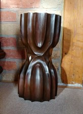 Bodenvase aus Holz 41 cm Handarbeit Standvase Deko Vase Thailand Dekovase Massiv