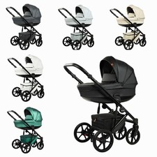 MOMMO DELUXE Kinderwagen 3in1 Öko-Leder – Cosmo I-Size-Sitz