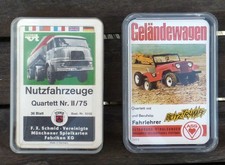 2 Quartette,Nutzfahrzeuge II/75 + Geländewagen,alle kpl.,teilw.Top-Zstd.