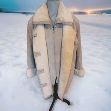 Wildleder Jacke Mantel Hellgrau/Beige Damen Gr.38 Echt Leder Fell Preiswert Top 