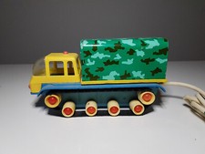 Unikat Altes DDR Sowjetische Spielzeug Soldaten Blechauto Raupe Panzer 60er USSR