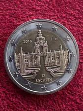 Wahrzeichen von Sachsen " Dresdner Zwinger" 2 Euro Münze 2016 F / J prägefrisch