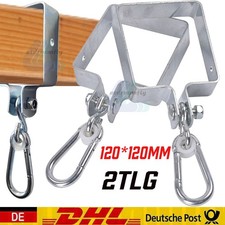 2X Schaukelschelle Schaukelhaken Massiv für Kantholz 120x120mm/12x12cm Schaukel