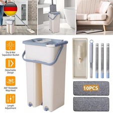 Wischmopp Set Mit Eimer Bodenwischer Set 360 Wischmop+10 Mikrofaserpad Putzlappe