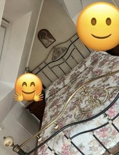 Doppelbettrahmen aus Schmiedeeisen, italienischer Stil