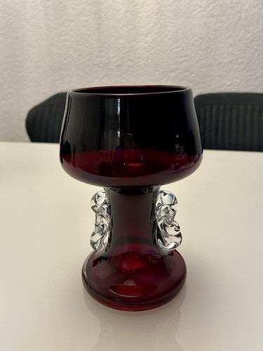 Böhmische glasvase 1960er - böhmische,