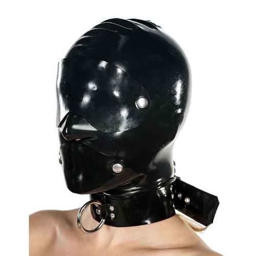 Latex haube mit - haube,