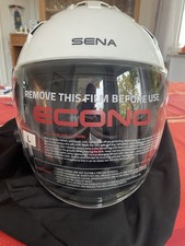 Sena Econo Jethelm Neu Gr.L Weiß Mit Kommunikationssysteme Ungetragen Helmbeutel
