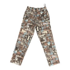 Cowboy Hose Druck Grafik Gr.38 Damen Bunt | Bedruckt Motive Elastisch