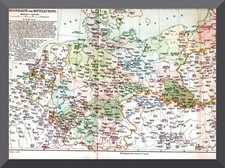 Deutsches Reich-Garnisonskarte +Histor. Landkarte 1895+ Divisionen, Bataillone