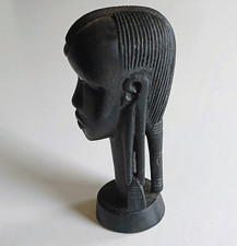 Herrliche Skulptur,  aus schwerem Holz "Afr. Krieger/ Massai - Ebenholz?"