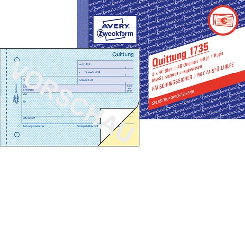 Zweckform quittungsblock - 1,
