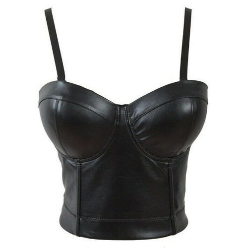 Damen kunstleder tank bustier - damen,