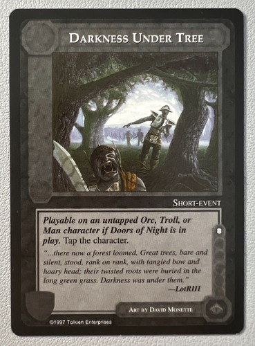 Darkness under tree meccg - darkness,