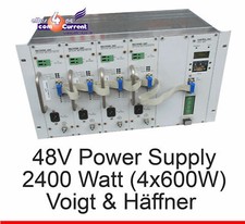 48 VOLT 2400W 4x 600 WATT NETZTEIL POWER SUPPLY VOIGT UND HÄFFNER DSLAM VuH USV
