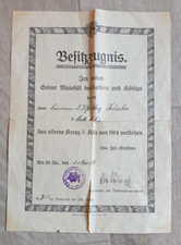 Besitz Zeugnis Eiserne Kreuz