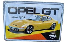 Original Opel Verticas Blechschild Metallschild 20 x 30cm Opel GT since 1968