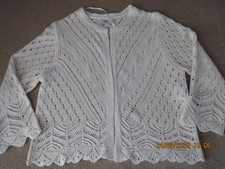 Häkeljacke, JDY, Gr. M, Wollweiß, NEU