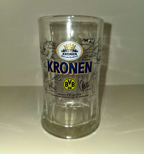 Kronen glas bierkrug mit - kronen,
