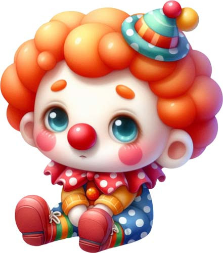 Bunte niedliche baby clown - niedliche,