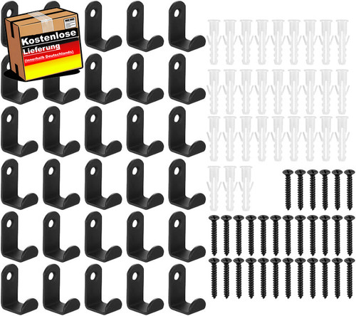 Garderobenhaken schwarz für