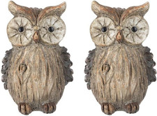 Deko Eulen Figuren 2er Set 9