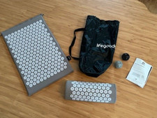 Akupressurmatte Akupressur Nadelmatte Akupunktur Set Kissen Massagematte grau