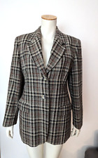 ETIENNE AIGNER LUXUS BLAZER 38 KARIERT BRAUN BABY ALPACA JACKE DAMEN 2406019