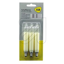 Schaftkerzen elfenbein Ersatzkerzen Weihnachten E10 oder E14, 3er Set, Außen