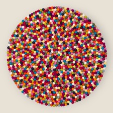 Filzkugel Teppich Bunt 120cm -