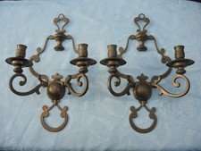 2 Wandkerzenhalter Messing