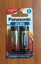2x Panasonic Lithium 2CR5 Fotobatterie 2CR5M 6V 1400 mAh Neu 2030
