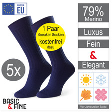 5 Paar 79% Merino Herren