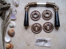 Antik Türdrücker Antikladl BB Rosetten Türgriffe Türbeschlag Drückergarnitur N4