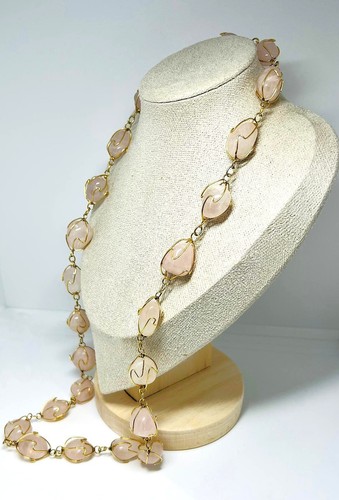 Luxus vintage rosenquarz kette - luxus,