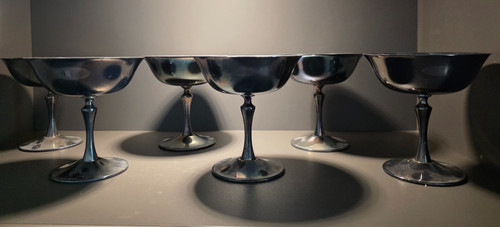 Eisbecher versilbert 6 - versilbert,,