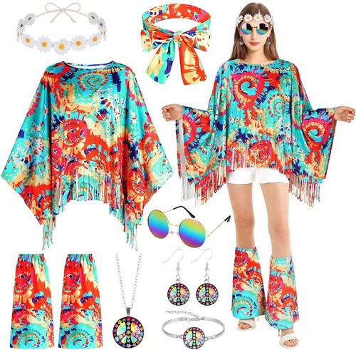 Aoowu hippie kostüm damen - aoowu,
